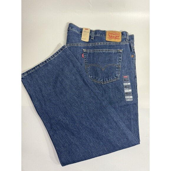 BIG & TALL LEVI'S 505 REGULAR BLUE DENIMMENS SIZE 54X30 ZIP FLY NEW NWT